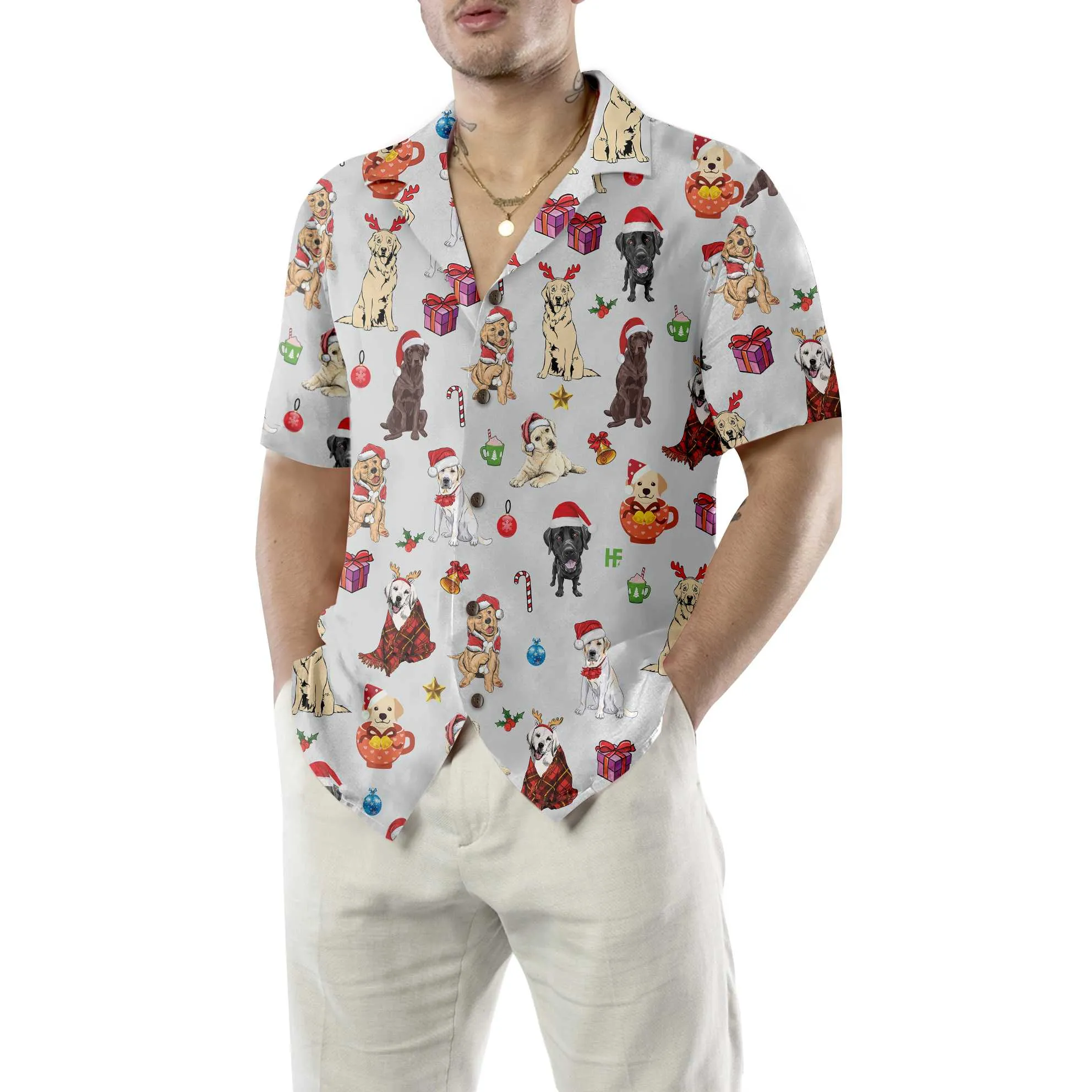 Adorable Labrador Retriever For Christmas Hawaiian Shirt, Funny Labrador Christmas Shirt, Best Christmas Gift