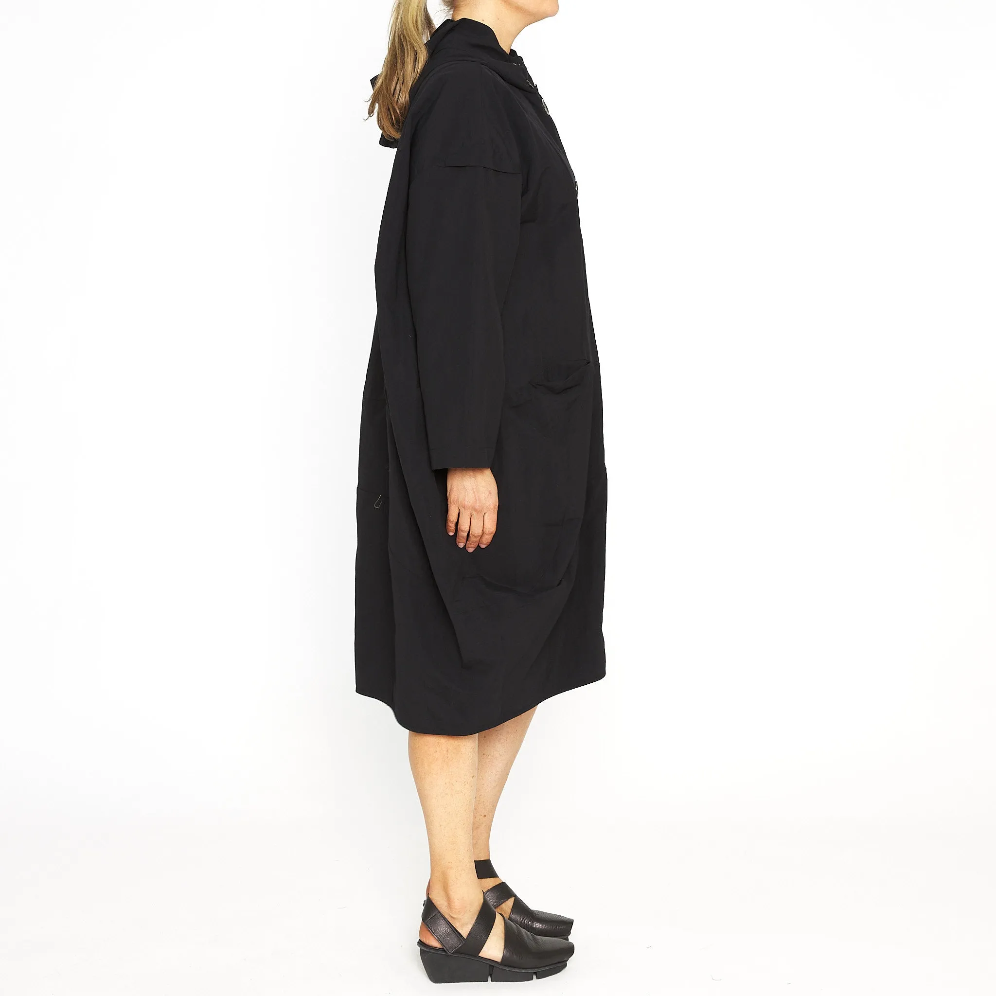 Black Waving in the Rain Coat