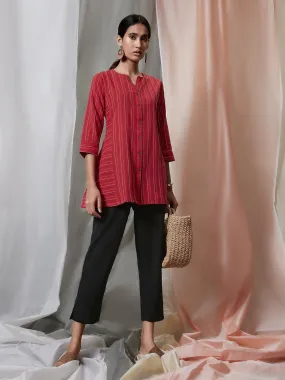 Cotton Red Printed Tunic