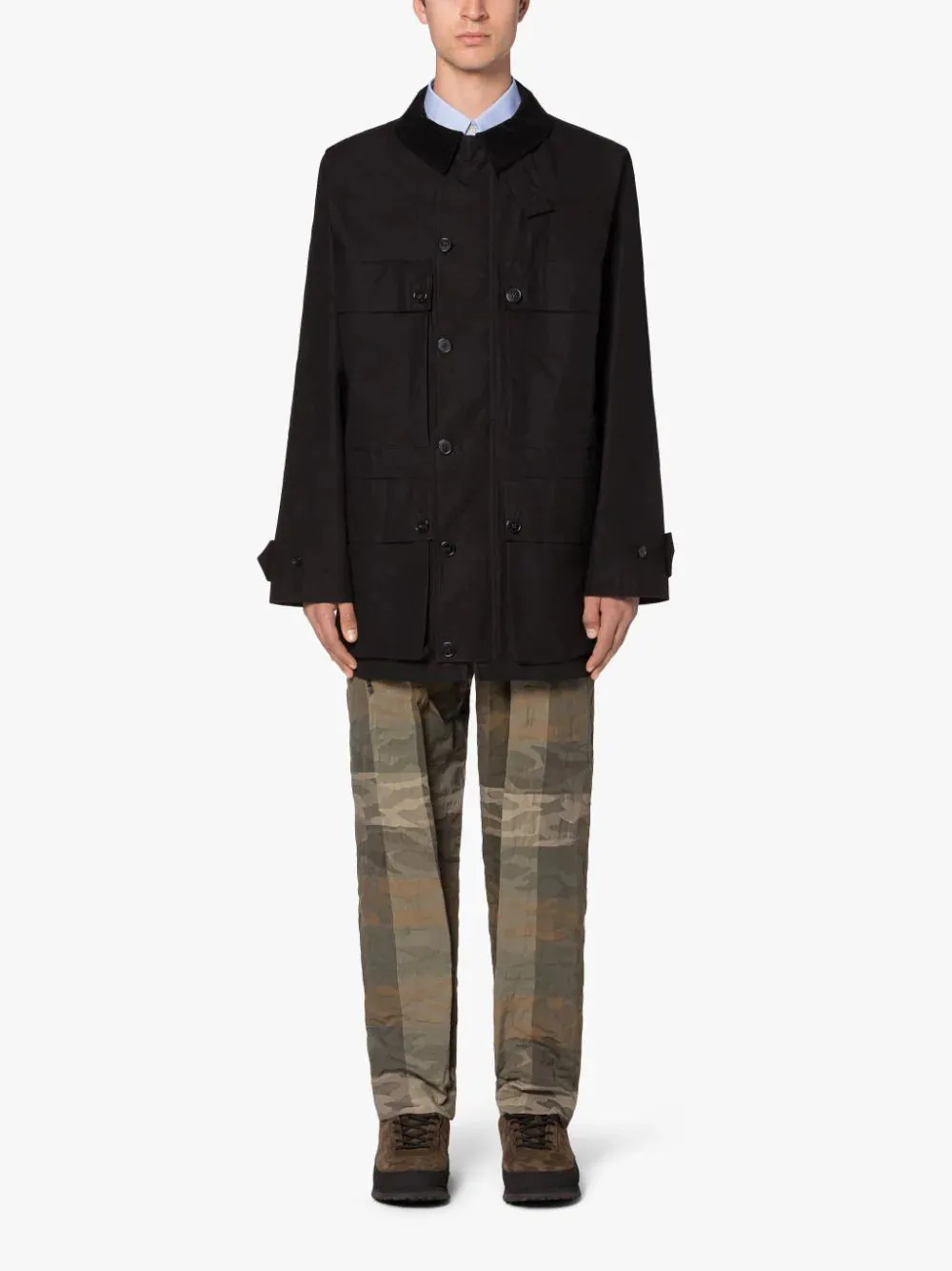 Country Dark Indigo Waxed Cotton Coat