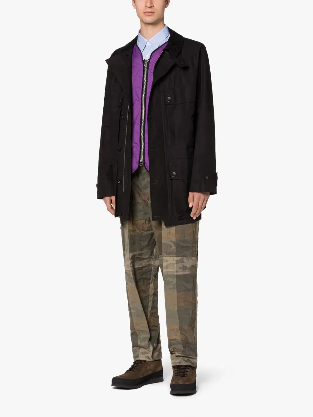 Country Dark Indigo Waxed Cotton Coat