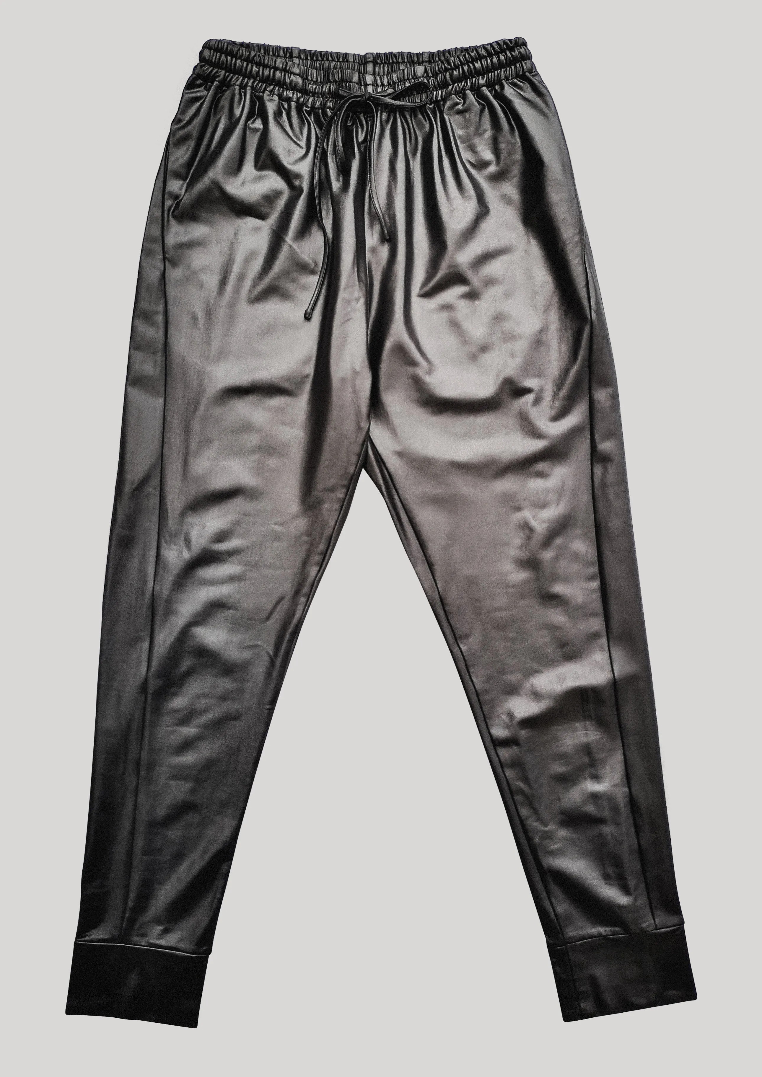 ELEGANT SWEATPANTS - black shiny