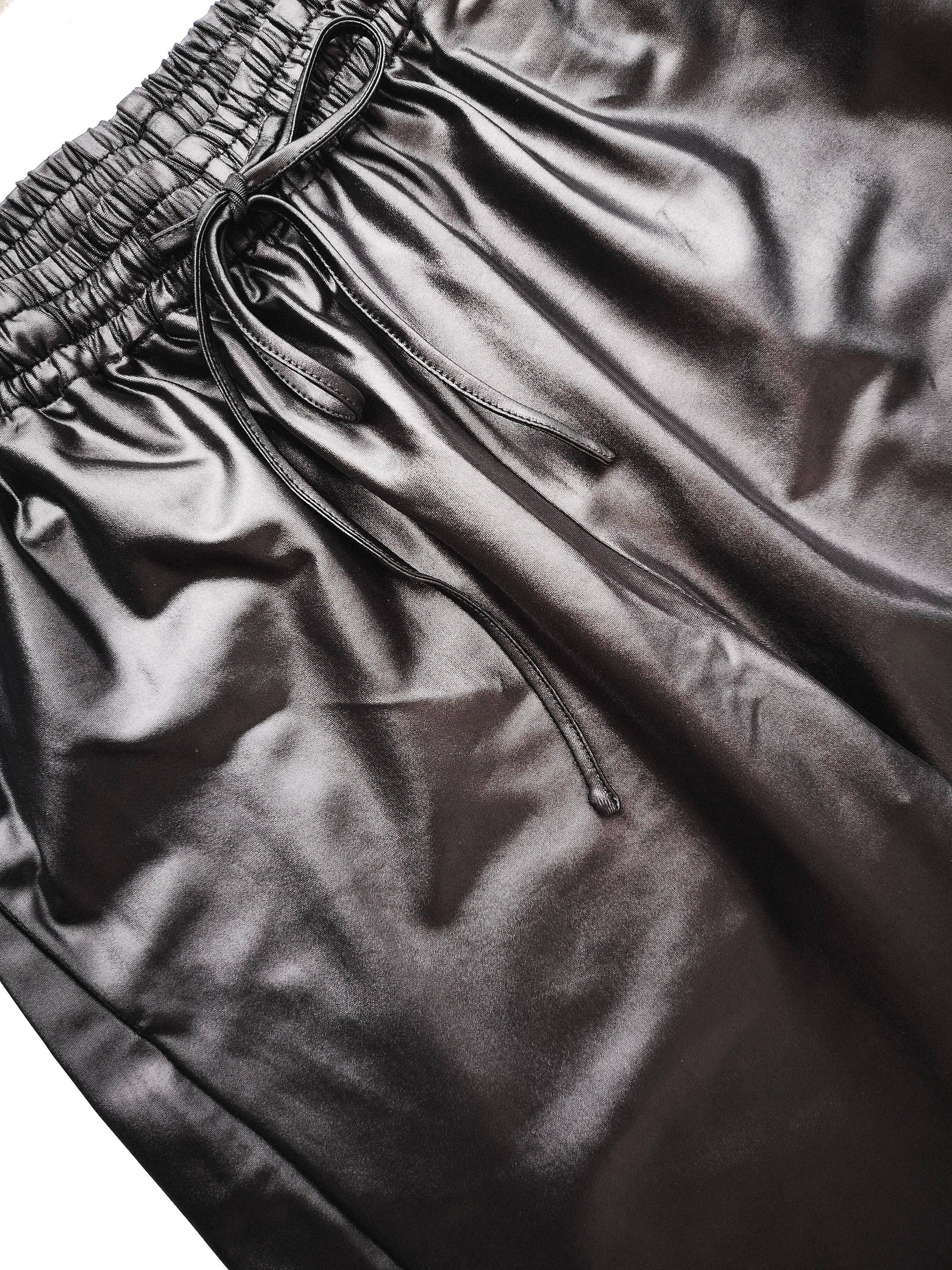 ELEGANT SWEATPANTS - black shiny