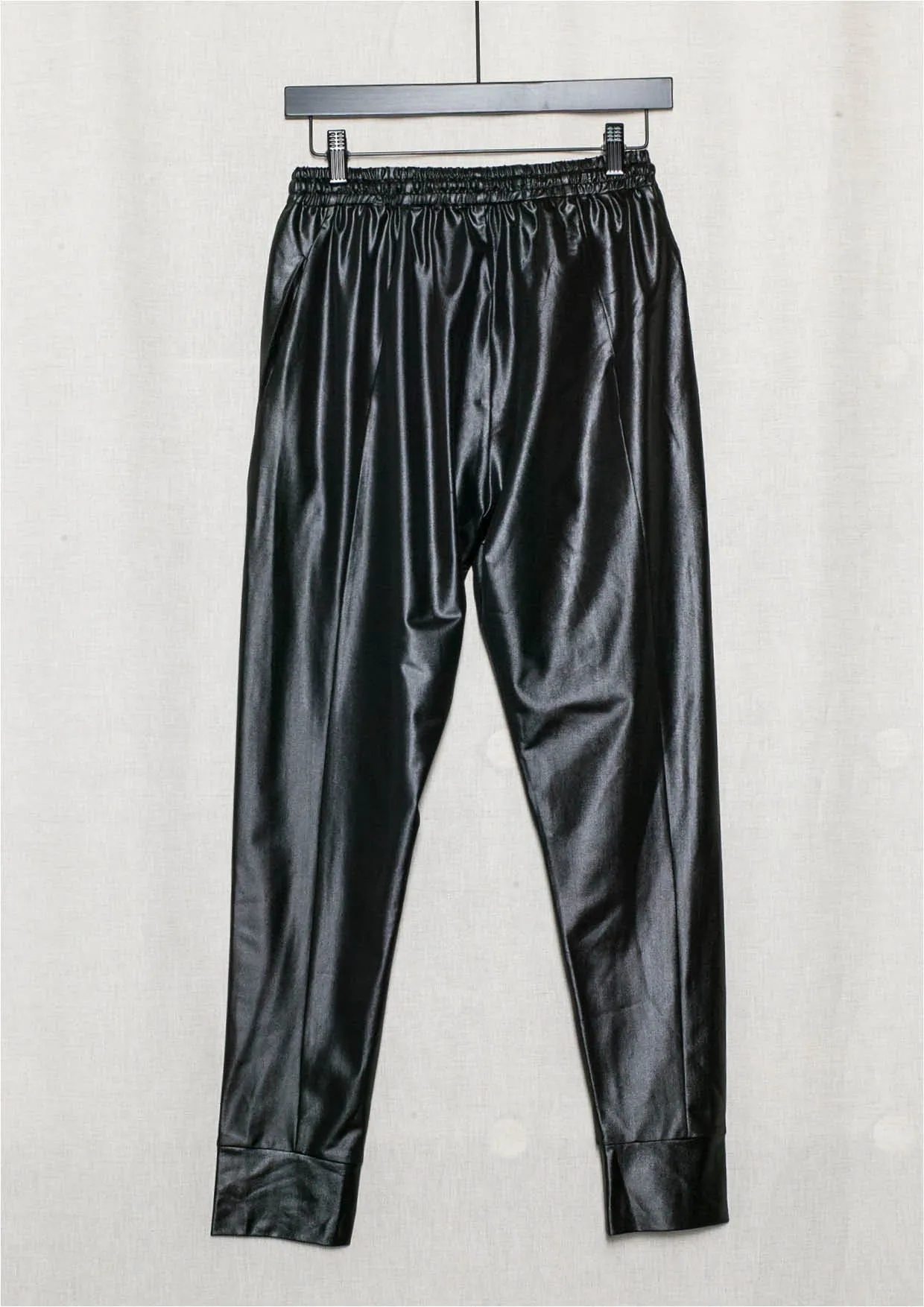 ELEGANT SWEATPANTS - black shiny