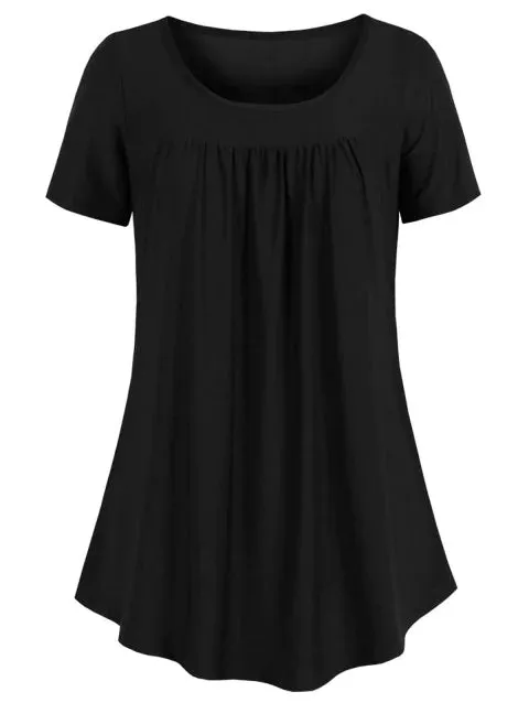 Fashion Hem Pleated Tunic