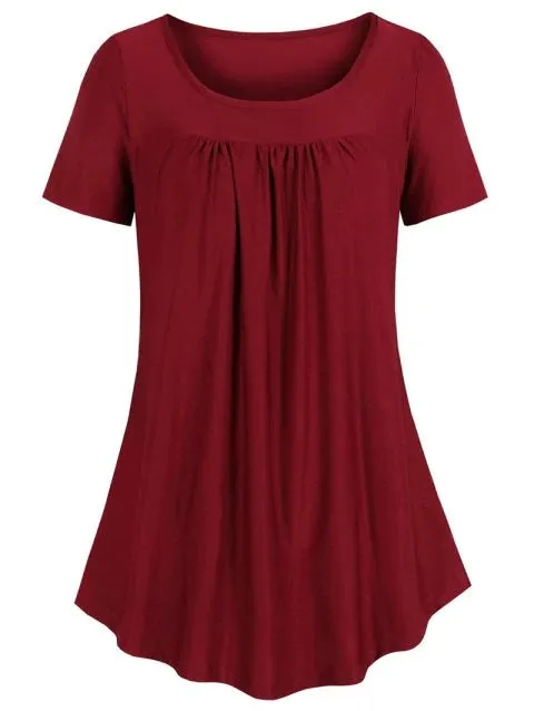 Fashion Hem Pleated Tunic