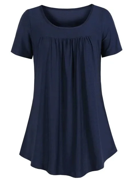 Fashion Hem Pleated Tunic