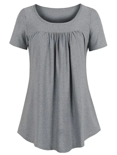 Fashion Hem Pleated Tunic
