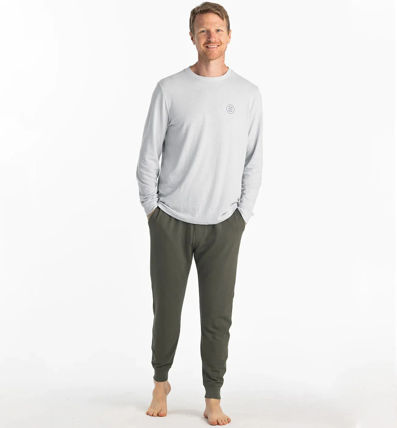 Free Fly Men's Bamboo Lightweight Fleece Jogger in Fatique