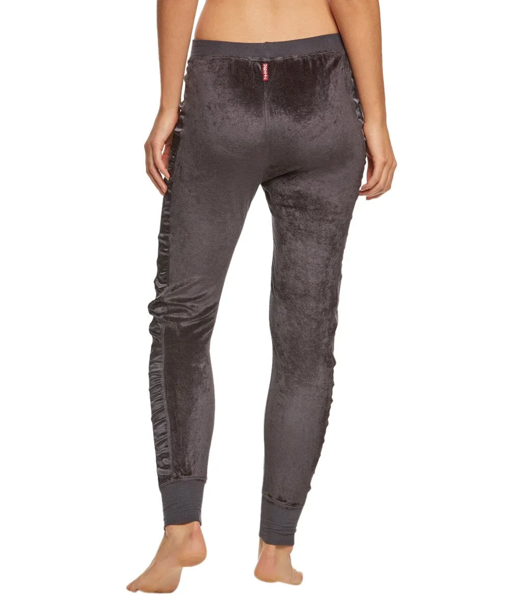 Hard Tail Velvet Skinny Side Shine Joggers