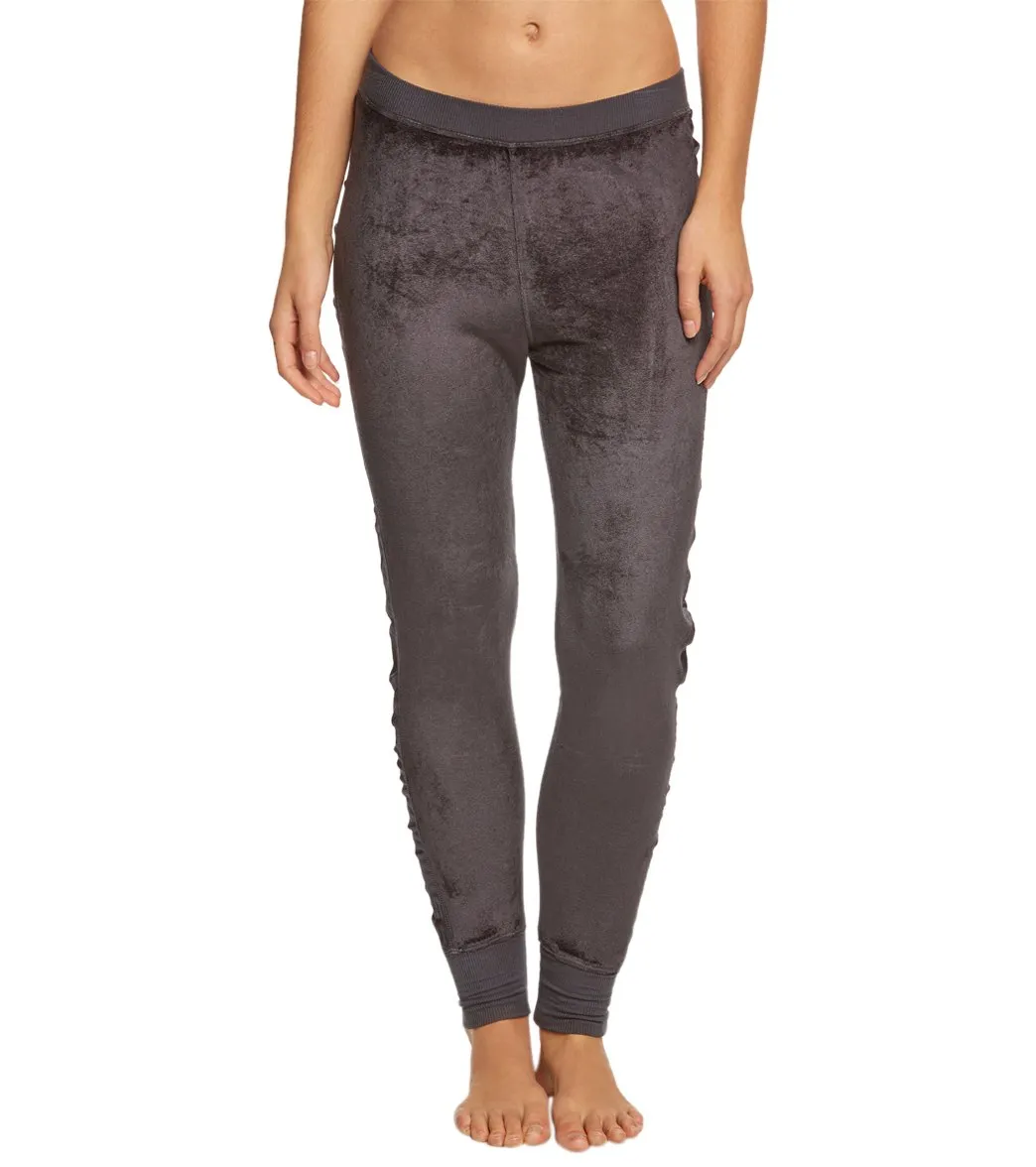 Hard Tail Velvet Skinny Side Shine Joggers