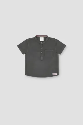 Henley Polo T-Shirt For Baby Boy - Green