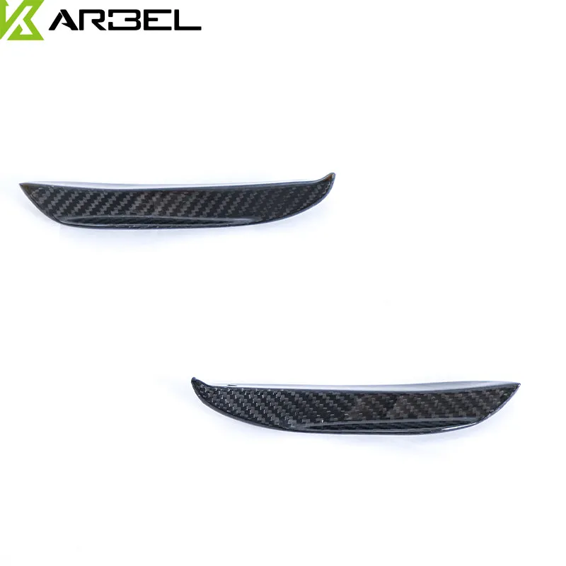 Karbel Carbon Dry Carbon Fiber Front Bumper Canards for Audi S4 & A4 S Line 2017-2018 B9