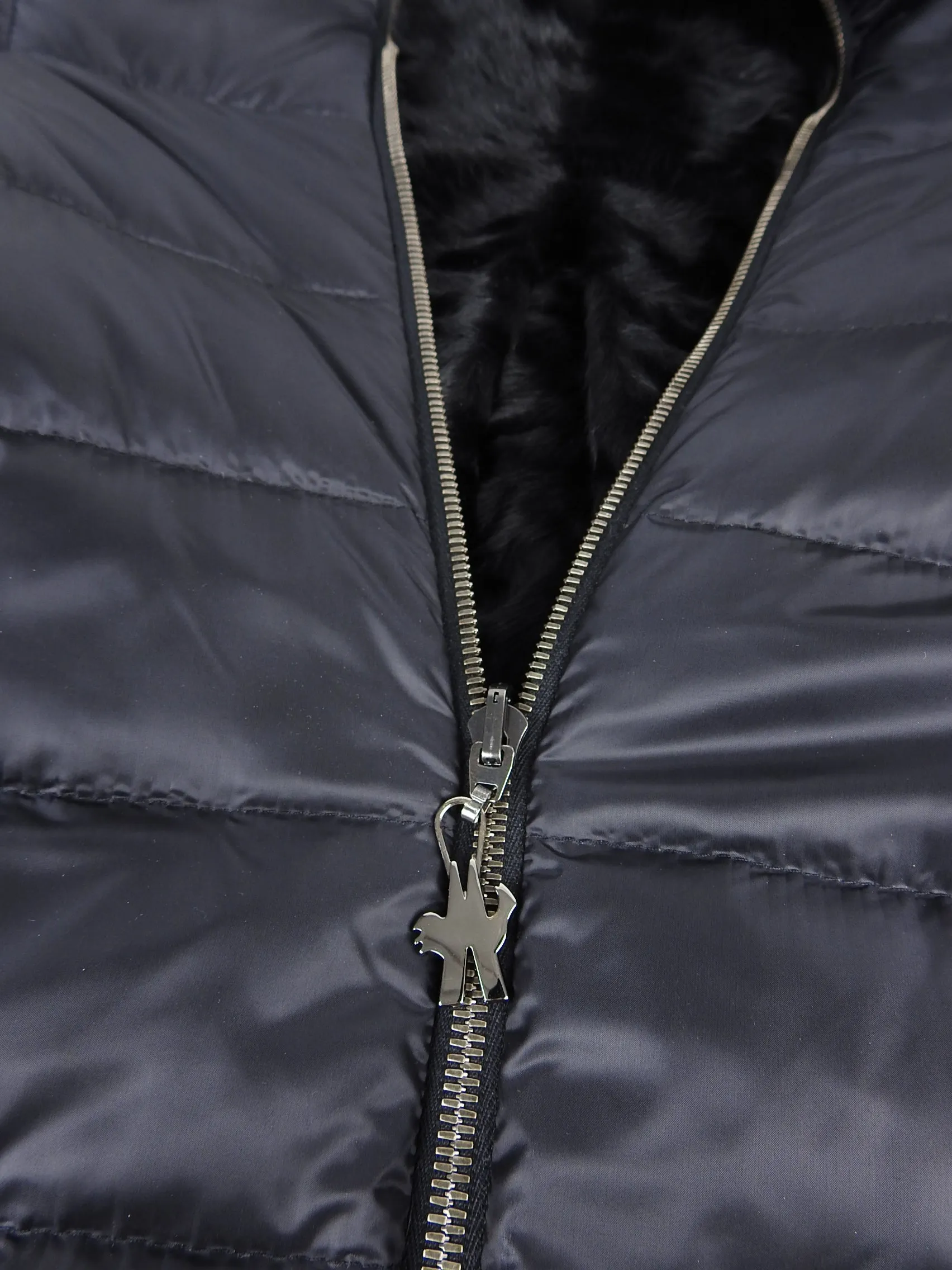 Moncler Gamme Rouge Lamb Fur and Nylon Reversible Sleeveless Coat - S