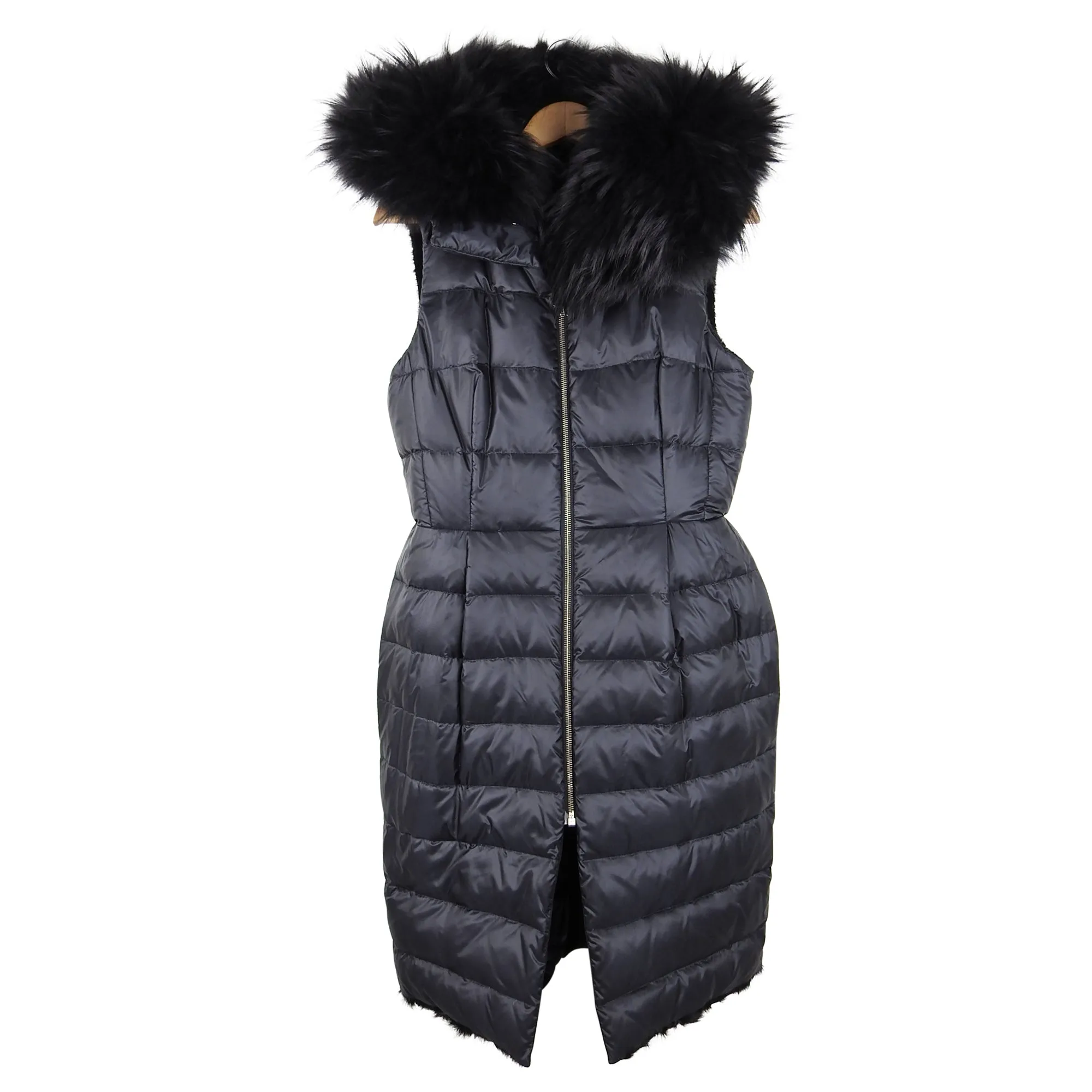 Moncler Gamme Rouge Lamb Fur and Nylon Reversible Sleeveless Coat - S