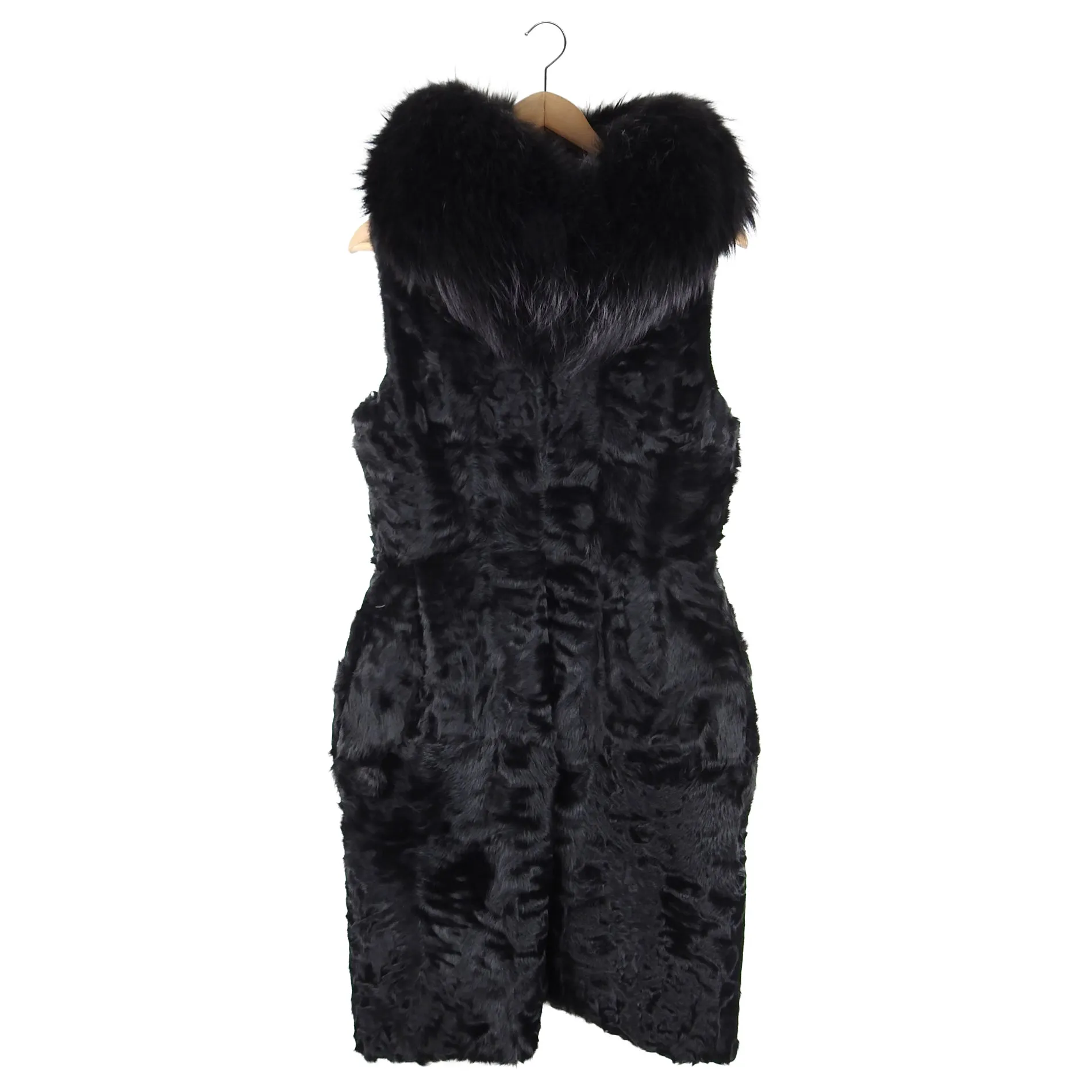 Moncler Gamme Rouge Lamb Fur and Nylon Reversible Sleeveless Coat - S