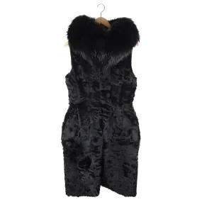 Moncler Gamme Rouge Lamb Fur and Nylon Reversible Sleeveless Coat - S