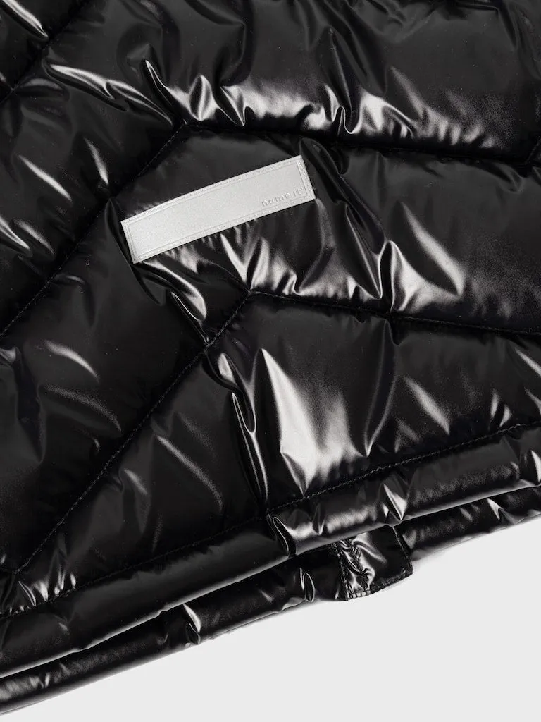 Name it Girls Black Hooded Winter Coat