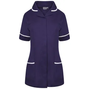 Navy/White Contrast Ladies Tunic with Round Collar - NCLTPS