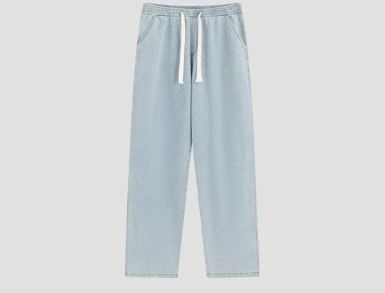 new winter straight pants light jeans