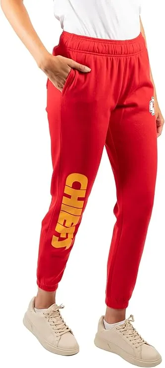 NFL Official Women's Super Soft Fleece Jogger Sweatpants|Kansas City Chiefs