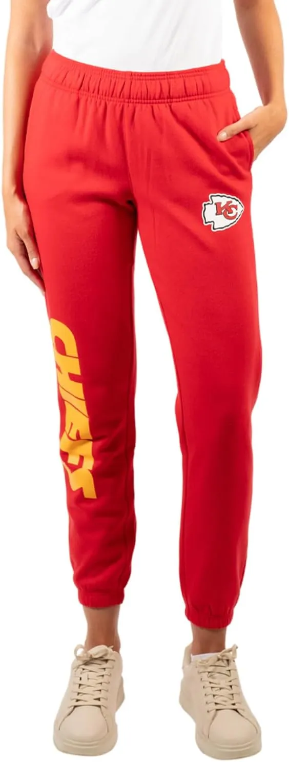 NFL Official Women's Super Soft Fleece Jogger Sweatpants|Kansas City Chiefs