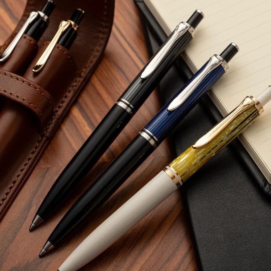 Pelikan Souveran K400 Ball Pen - White & Tortoiseshell