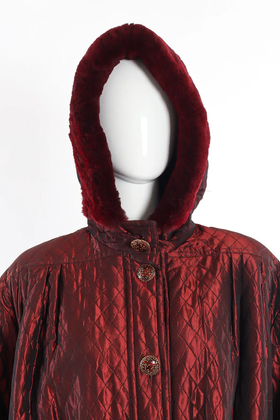 Quilted Fur Trim Coat