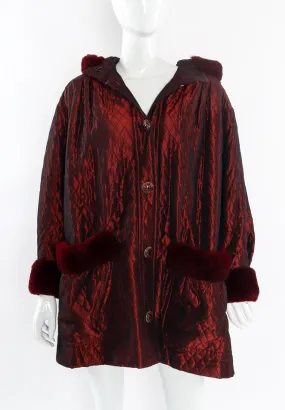 Quilted Fur Trim Coat
