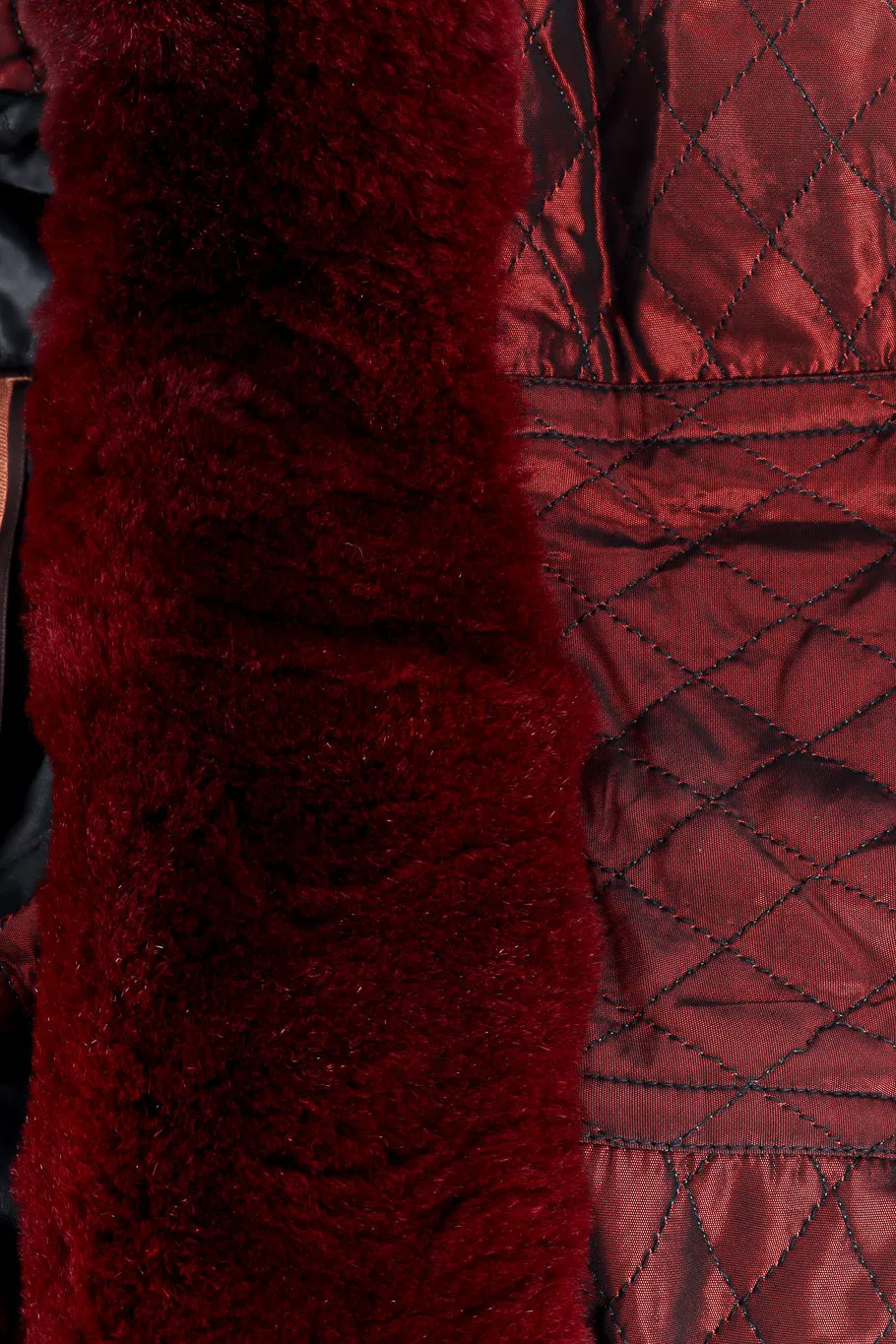 Quilted Fur Trim Coat