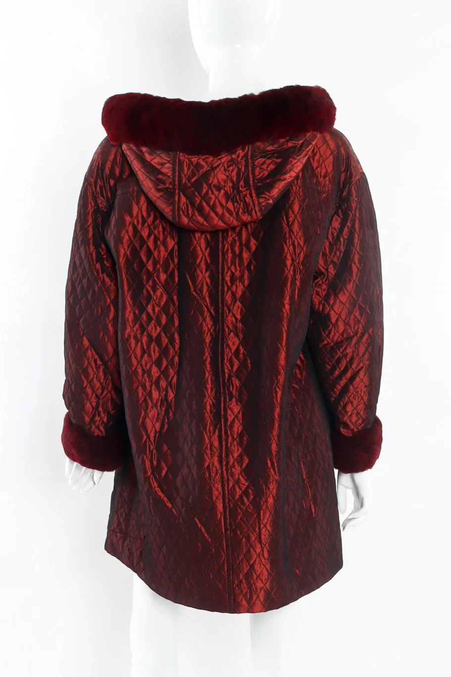 Quilted Fur Trim Coat