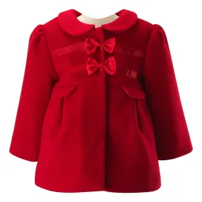 Red Bow Trim Coat
