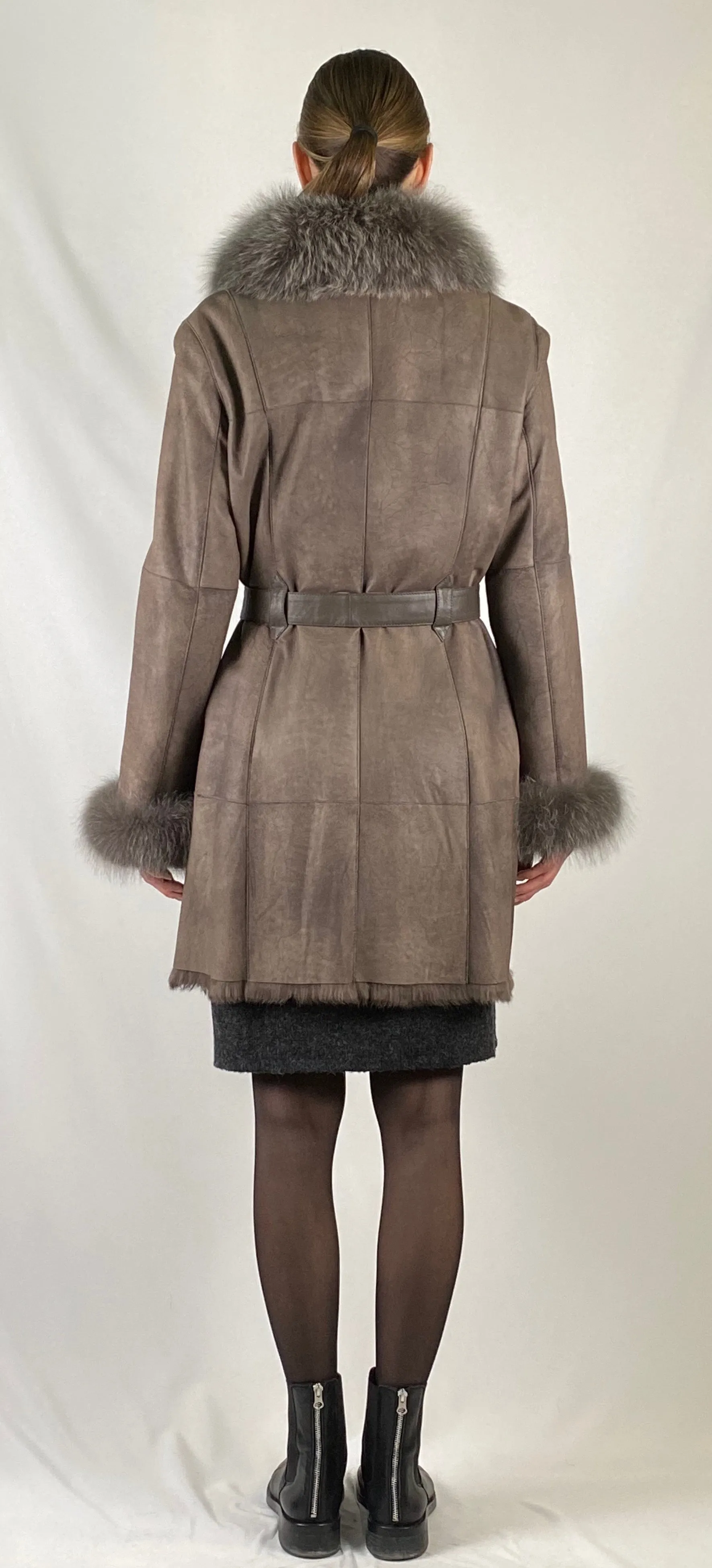 Shearling Rex Belted