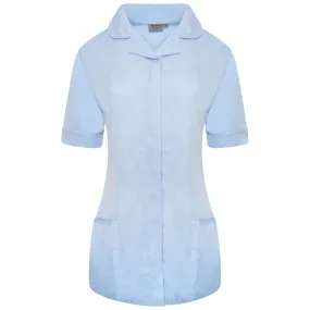 Sky/Sky Contrast Ladies Tunic with Round Collar - NCLTPS