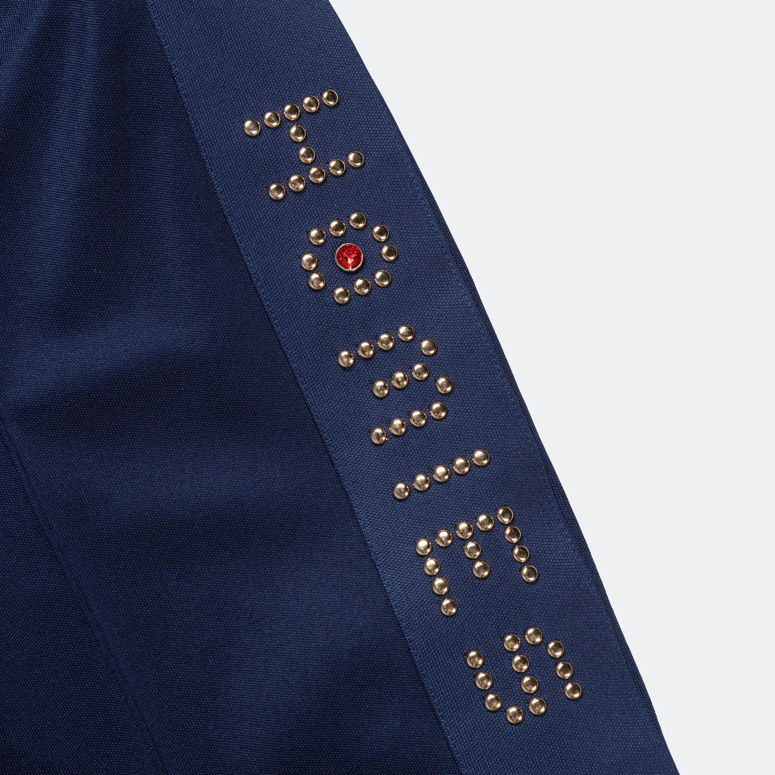 Studded Track Pant - Navy