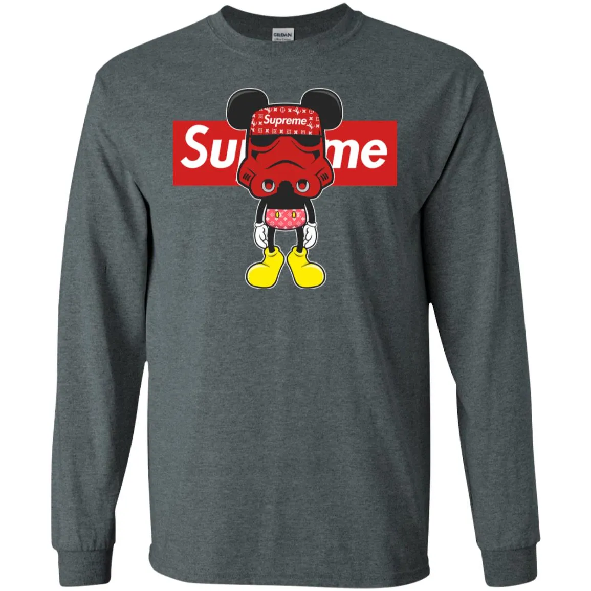 Supreme Robot Mickey Hot T-shirt Men Long Sleeve Shirt